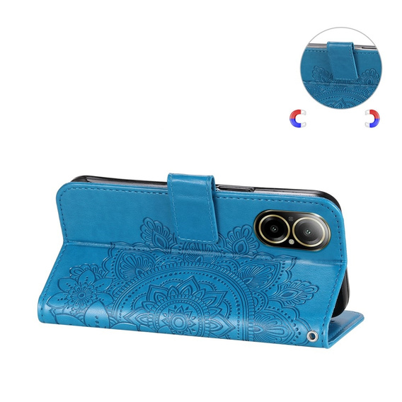 Klapkové puzdro pre Realme C67, Mandala, modré