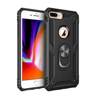 Pancierované obal na mobil pre iPhone 6+ / 6S+ / 7+ / 8+ Plus, Nox Case Ring, čierne