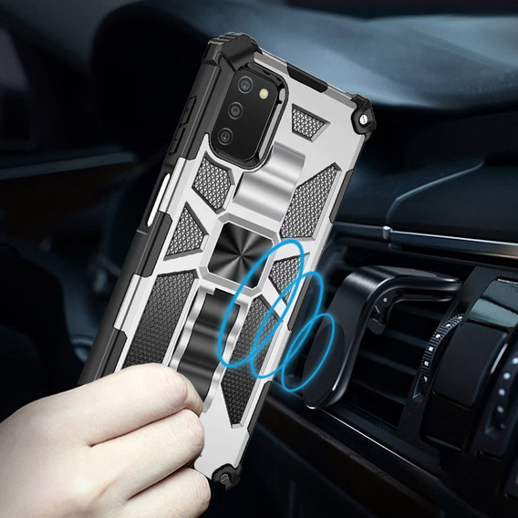 Obal na mobil pre Samsung Galaxy A03s, Armor Kickstand, biele
