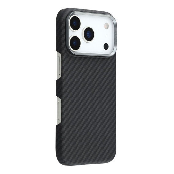Puzdro pre iPhone 17 Pro Max, uhlíkové vlákna, pre MagSafe, čierne