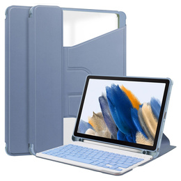Puzdro s klávesnicou pre Samsung Galaxy Tab A9+, Rotary 360° Leather, fialové