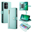 Klapkové puzdro pre Oppo Reno 13F 5G, Wallet Zipper Pocket, mätové