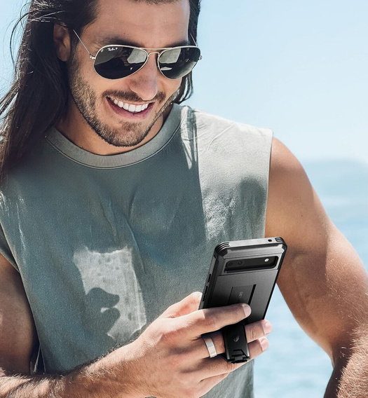 Obrnené puzdro pre Google Pixel 6a, Dexnor Full Body, čierne