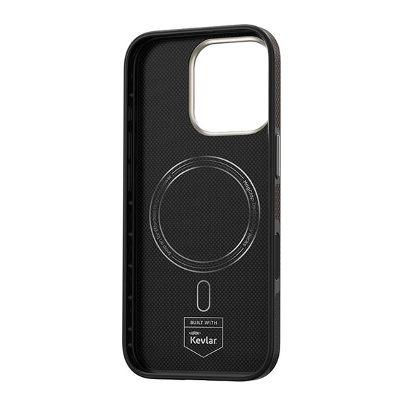 BENKS Kevlarové puzdro Magnetic Armor Pro Prestige 600D Y065 pre MagSafe s aktívnym tlačidlom pre iPhone 16 Pro