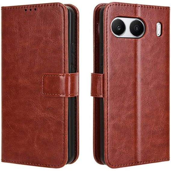 Klapkové puzdro pre OnePlus Nord 4, Crazy Horse Wallet, hnedé