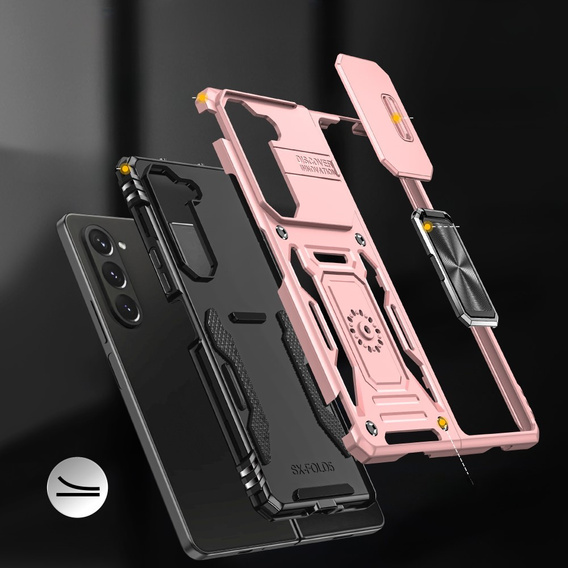 Obal na mobil pre Samsung Galaxy Z Fold6 5G, CamShield Slide, ružové rose gold