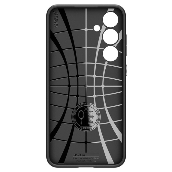 Puzdro Spigen pre Samsung Galaxy S24 FE, Liquid Air, čierne + tvrdené sklo 9H