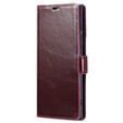 Klapkové puzdro pre Samsung Galaxy S23 Ultra, ERBORD Waxy Wallet, červené