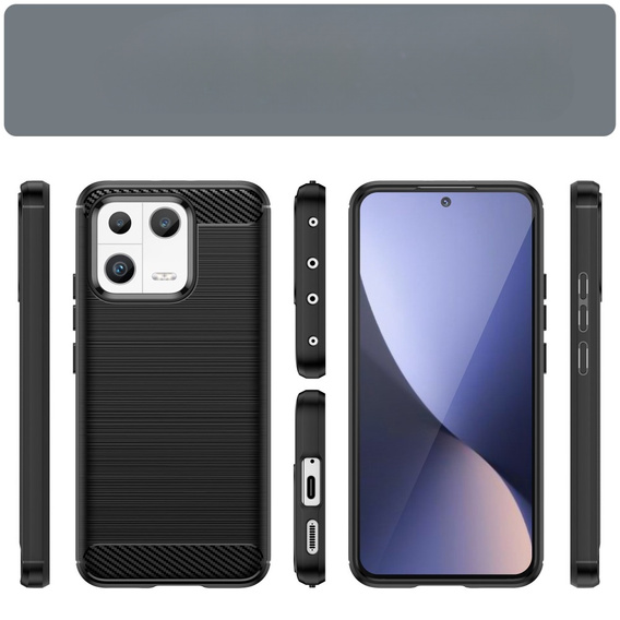 Obal na mobil pre Xiaomi 13, Carbon, čierne