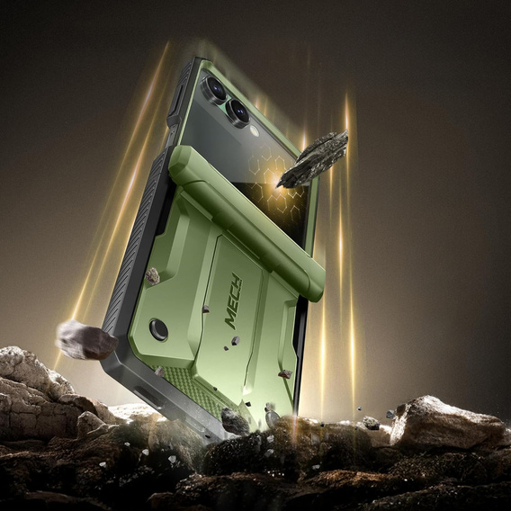 Puzdro Tongate MECH s MagSafe pre Samsung Galaxy Z Flip7 FE / Z Flip6, zelené