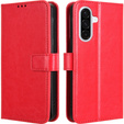 Klapkové puzdro pre Samsung Galaxy A36, Crazy Horse Wallet, červené