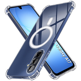 Puzdro pre Samsung Galaxy A17 5G, pre MagSafe, vystužené, priehľadné