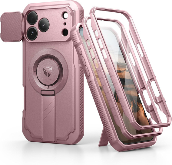 Pancierované puzdro Dexnor so stojanom a spúšťou fotoaparátu, pre MagSafe pre iPhone 17 Pro Max