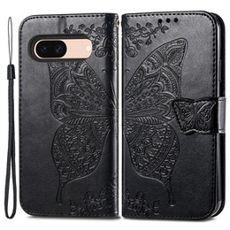 Klapkové puzdro pre Google Pixel 8A, Butterfly, čierne