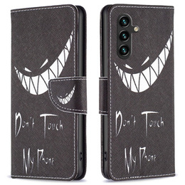 Klapkové puzdro pre Samsung Galaxy A05s, Wallet, Don't Touch My Phone, čierne