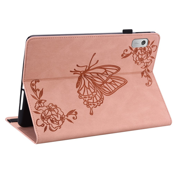 Puzdro pre Lenovo Tab M9, Butterfly, ružové