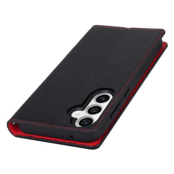 Klapkové puzdro pre Samsung Galaxy A25 5G, Litchi Skin Grain, čierne