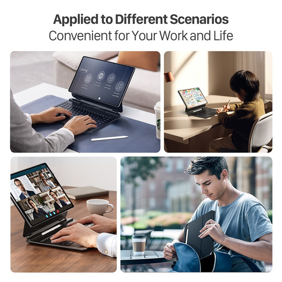 Dux Ducis Puzdro s Bluetooth klávesnicou pre Samsung Galaxy Tab S10 Ultra / S9 Ultra / S8 Ultra