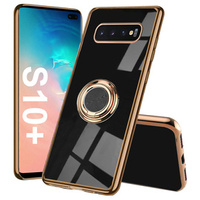 Obal na mobil pre Samsung Galaxy S10+ Plus, Electro Ring, čierne