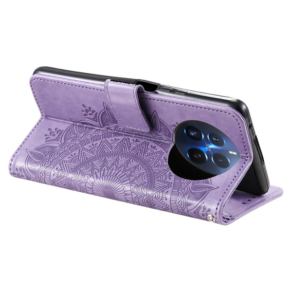 Klapkové puzdro pre Realme 12 Pro 5G / 12 Pro+ 5G, Mandala, fialové