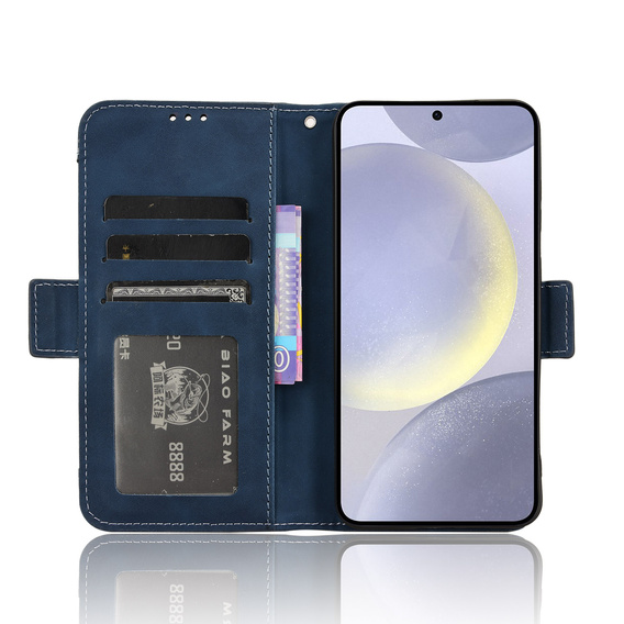 Klapkové puzdro pre Samsung Galaxy S25 FE, Card Slot, tmavomodré