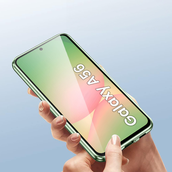 Puzdro pre Samsung Galaxy A56, Magnetic Dual Glass, zelený