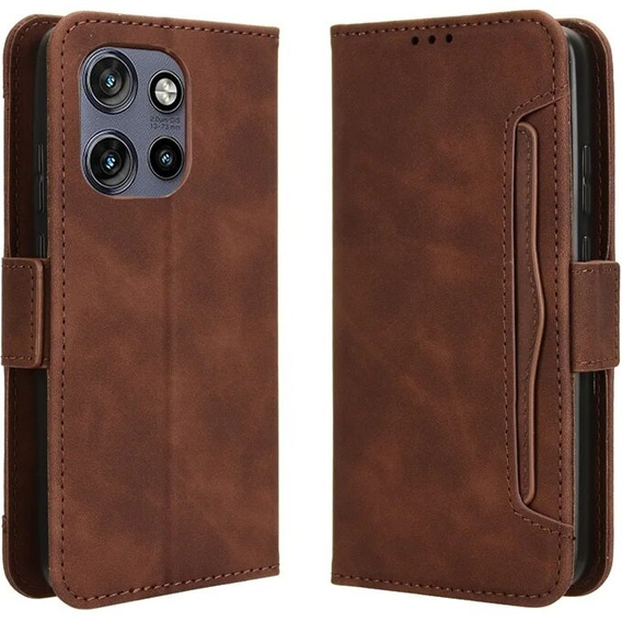 Klapkové puzdro pre Motorola Edge 50 Neo / Motorola ThinkPhone 25, Card Slot, hnedé