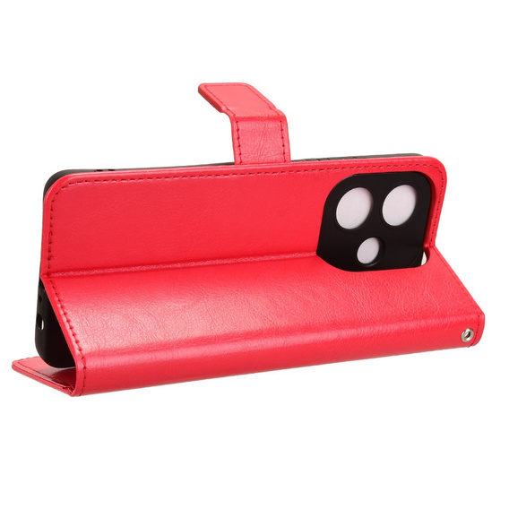 Klapkové puzdro pre Oppo A40 / Oppo A40m, Crazy Horse Wallet, červené