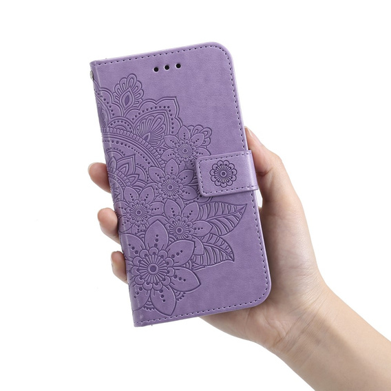 Klapkové puzdro pre Xiaomi Redmi Note 12 4G, Mandala Flower, fialové