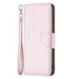 Klapkové puzdro pre Samsung Galaxy M33 5G, Wallet Litchi Magnet, ružové rose gold