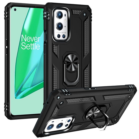 Pancierované obal na mobil pre OnePlus 9 Pro, Nox Case Ring, čierne