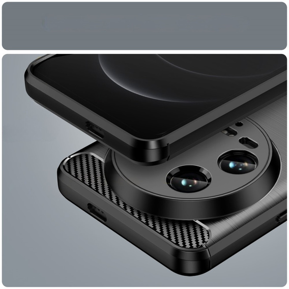 Obal na mobil pre Xiaomi 14 Ultra, Carbon, čierne