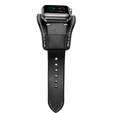 Kožený remienok pre Apple Watch 1/2/3/4/5/6/7/8/SE/Ultra 42/44/45/49 mm, čierny