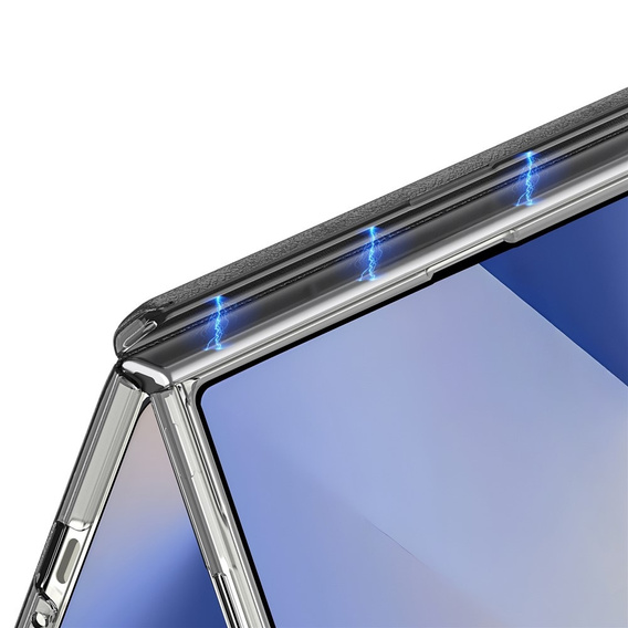 Puzdro Dux Ducis Stex so stojanom a tvrdeným sklom pre Samsung Galaxy Z Fold7 5G