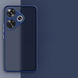 Silikónové puzdro pre Xiaomi Poco F6, s ochranou fotoaparátu, transparentné / modré