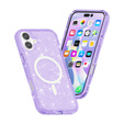 Puzdro pre iPhone 17, pre MagSafe, trblietavé, priesvitné fialové