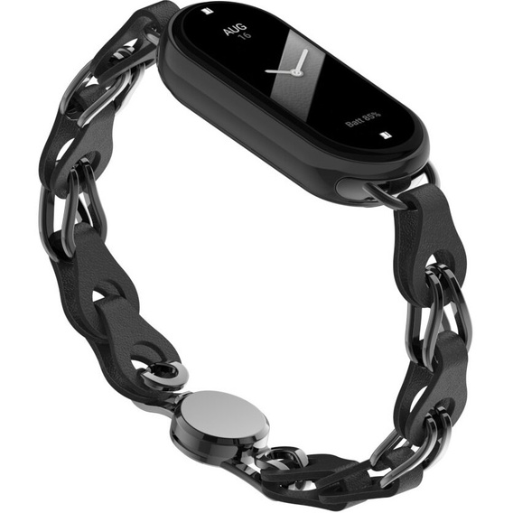 Kobieca bransoleta do Xiaomi Smart Band 10 / 9 / 8, Czarna