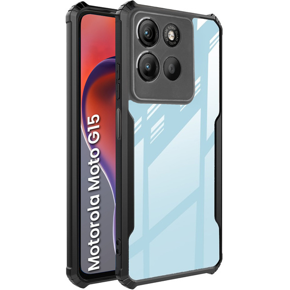 Obal na mobil pre Motorola Moto G15 / Motorola Moto G15 Power, AntiDrop Hybrid, čierne