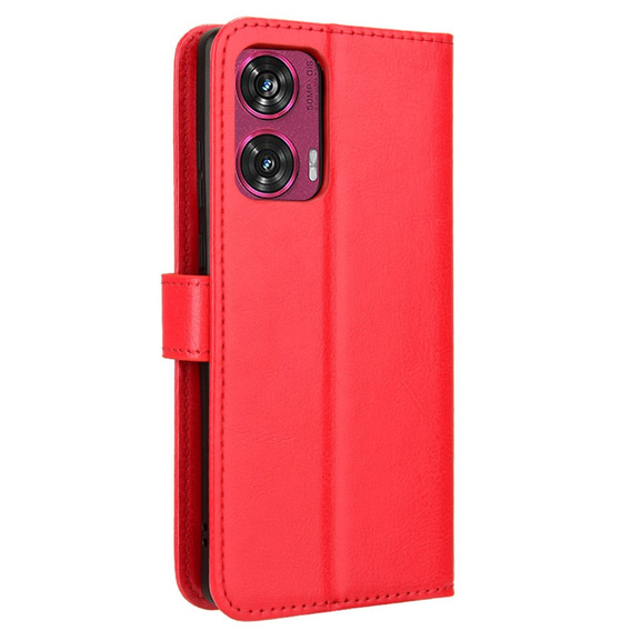 Klapkové puzdro pre Motorola Edge 50 Fusion 5G, Crazy Horse Wallet, červené