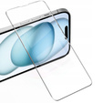 2x tvrdené sklo pre iPhone 15 Plus, ERBORD 9H Hard Glass na displeji