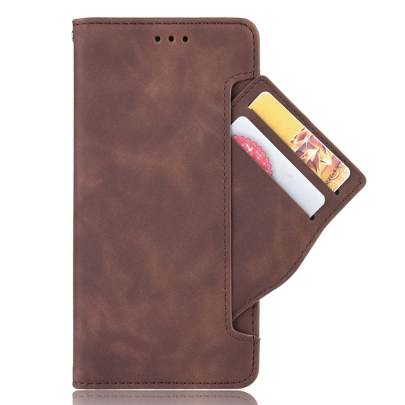 Klapkové puzdro pre Realme GT 2 / Realme GT Neo 2, Card Slot, hnedé
