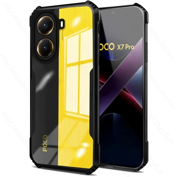 Obal na mobil pre Xiaomi Poco X7 Pro 5G, AntiDrop Hybrid, čierne