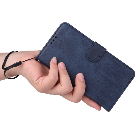 Klapkové puzdro pre Samsung Galaxy A34 5G, Leather Wallet, tmavomodré