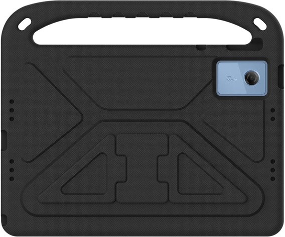 Detské puzdro pre Lenovo Tab M11, detské puzdro s rukoväťou, čierne
