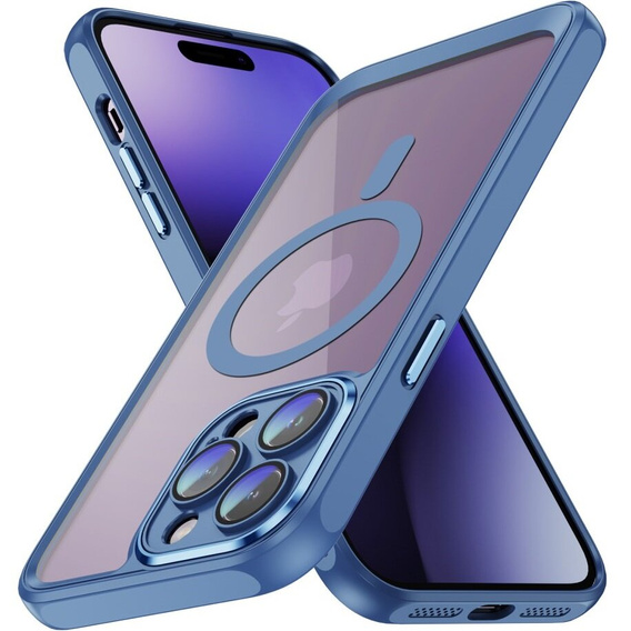 Puzdro pre iPhone 14 Pro, ERBORD Impact Guard, MagSafe, modré