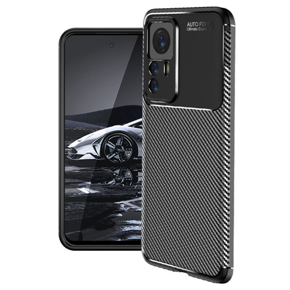 Obal na mobil pre Xiaomi 12T, Carbon Gel, čierne