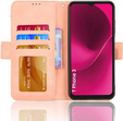 Klapkové puzdro pre T Phone 3 5G, Card Slot, ružové