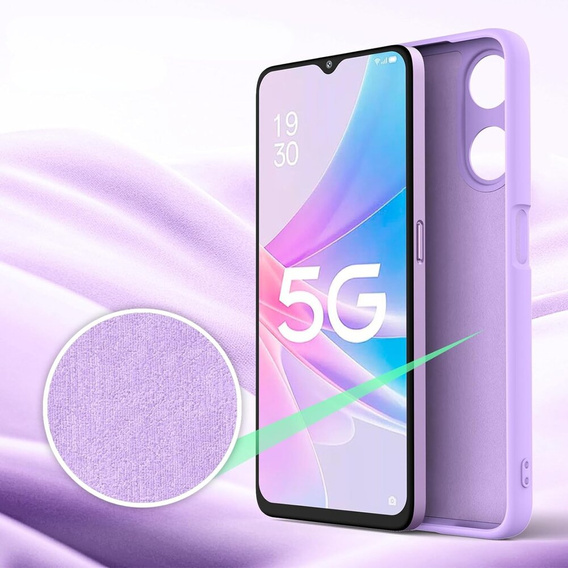 Obal na mobil pre Oppo A38 4G / Oppo A18 4G, Silicone Lite, fialové