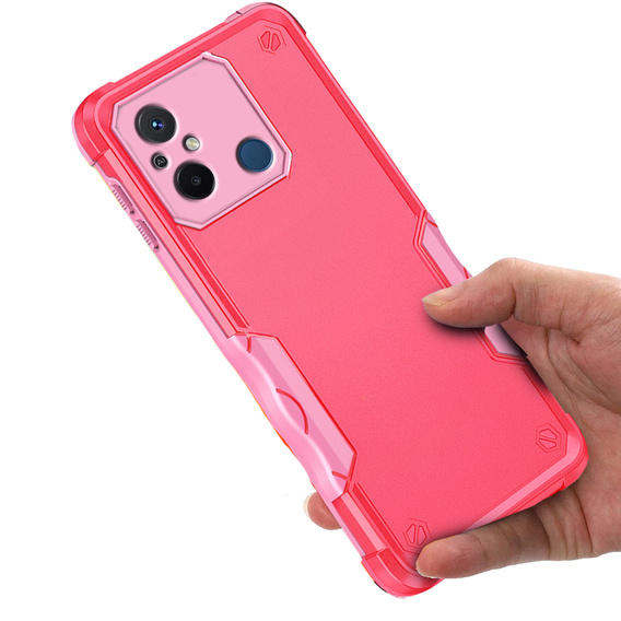 Obrnené puzdro pre Xiaomi Redmi 12C, Dual-Layer, ružové