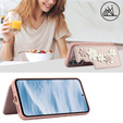 Puzdro pre Samsung Galaxy A55 5G, Leather Flower Card Slot, ružové